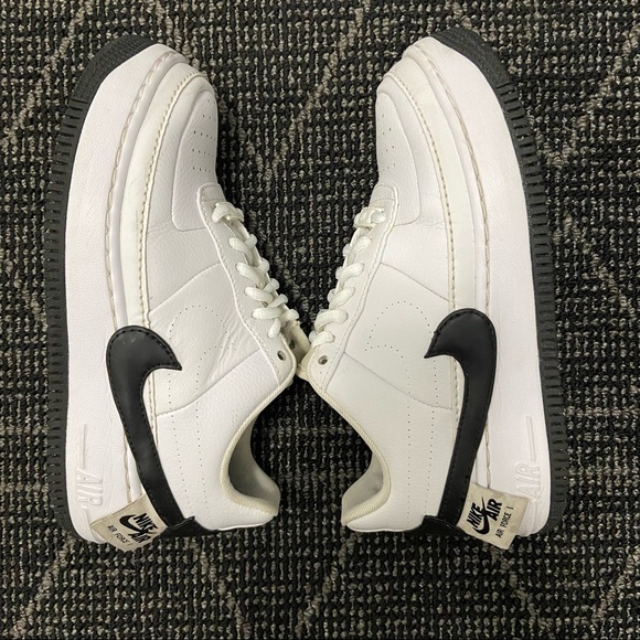 white and black nike air force 1 jester